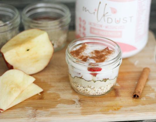 Apple Pie Overnight Lactation Oats With Protein