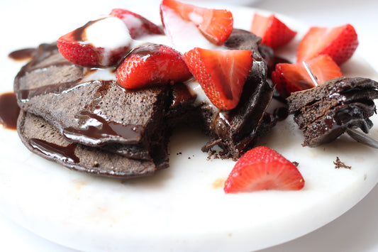 Chocolate Lactation Pancakes (Healthy!)