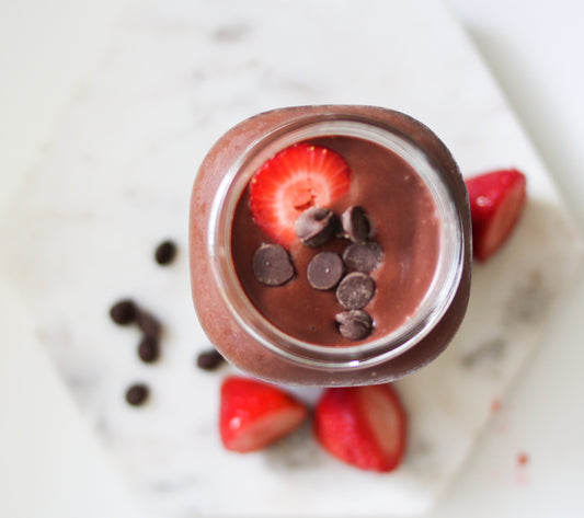 Chocolate Covered Strawberry Lactation Shake