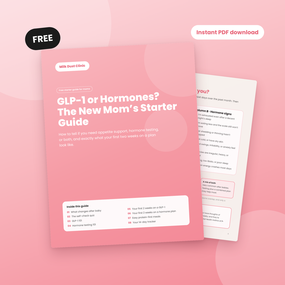 Free GLP-1 & Hormone Starter Guide for Moms | Milk Dust Clinic