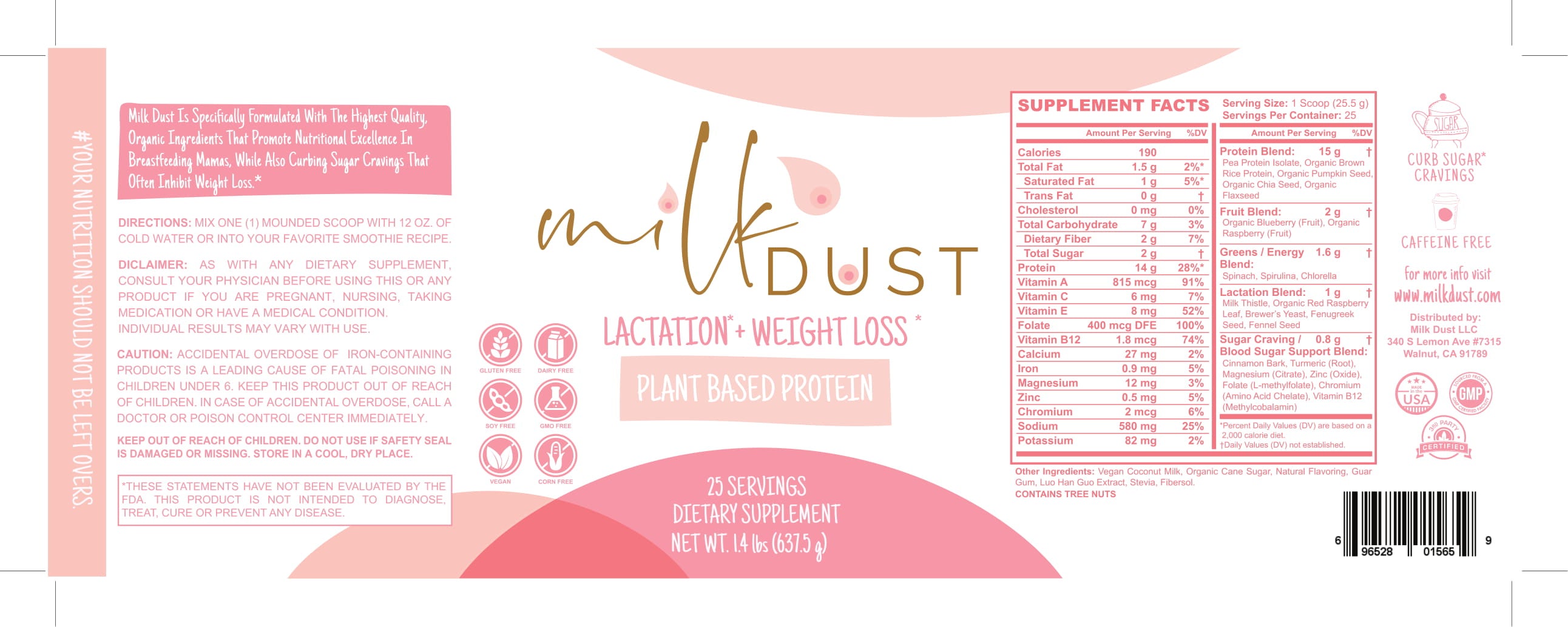 Milk Dust Breastfeeding Protein Powder For Milk Supply