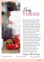 Milk Dust Macro Plan For Breastfeeding - eBook