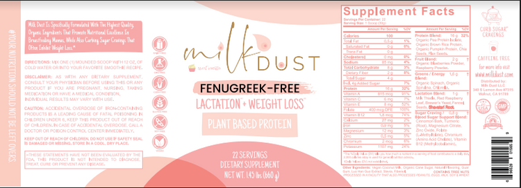 Milk Dust Breastfeeding Protein Powder – milkdust